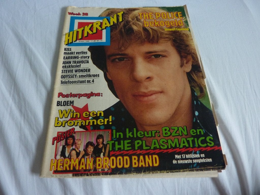 HITKRANT 1980-POLICE-ABBA-KISS- H BROOD-BZN-LUV-PLASMATICS, Verzenden, 1980 tot heden, Tijdschrift