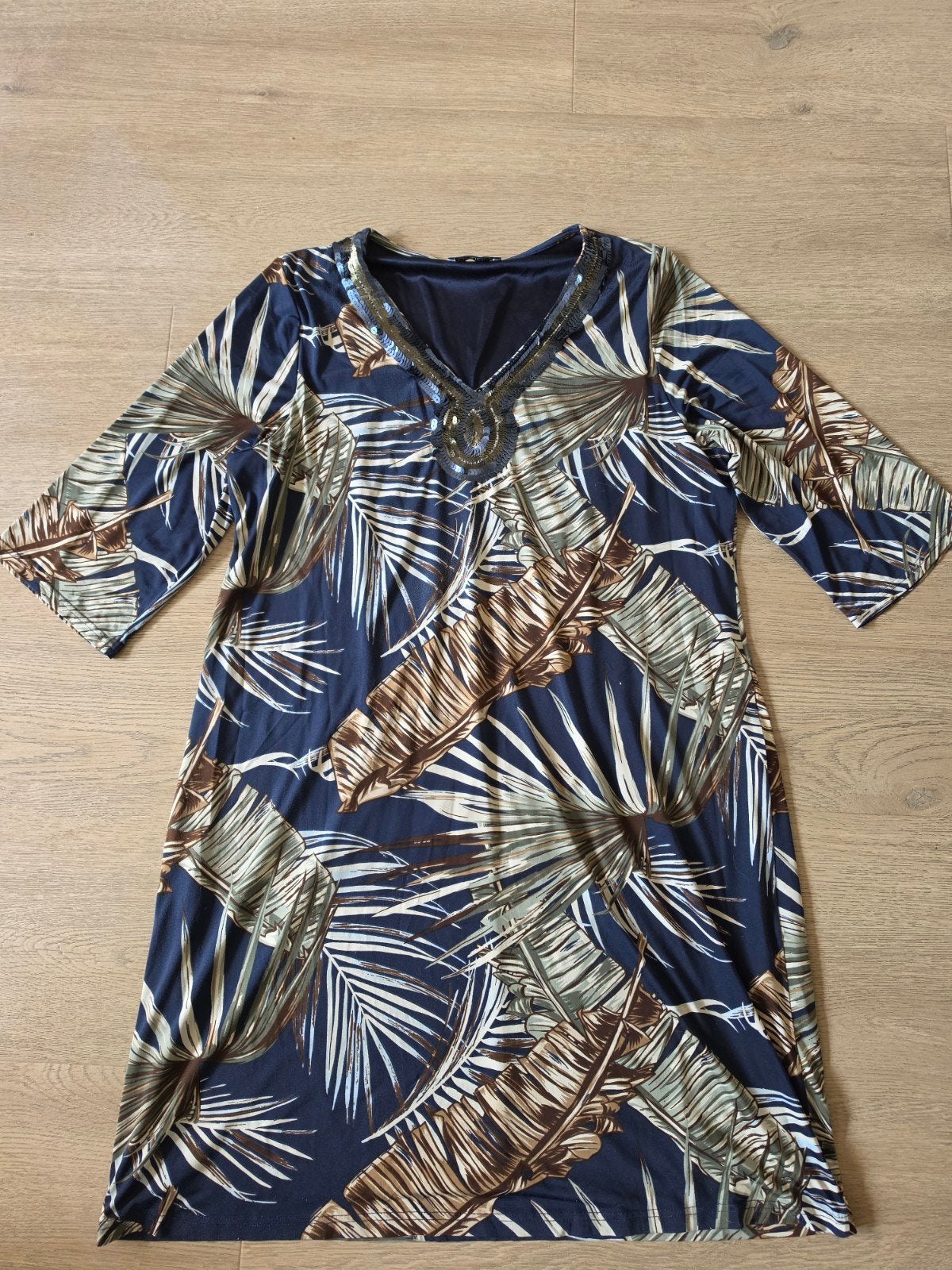 Mooie jurk maat 46, Blauw, Maat 46/48 (XL) of groter, Ophalen of Verzenden, Zo goed als nieuw