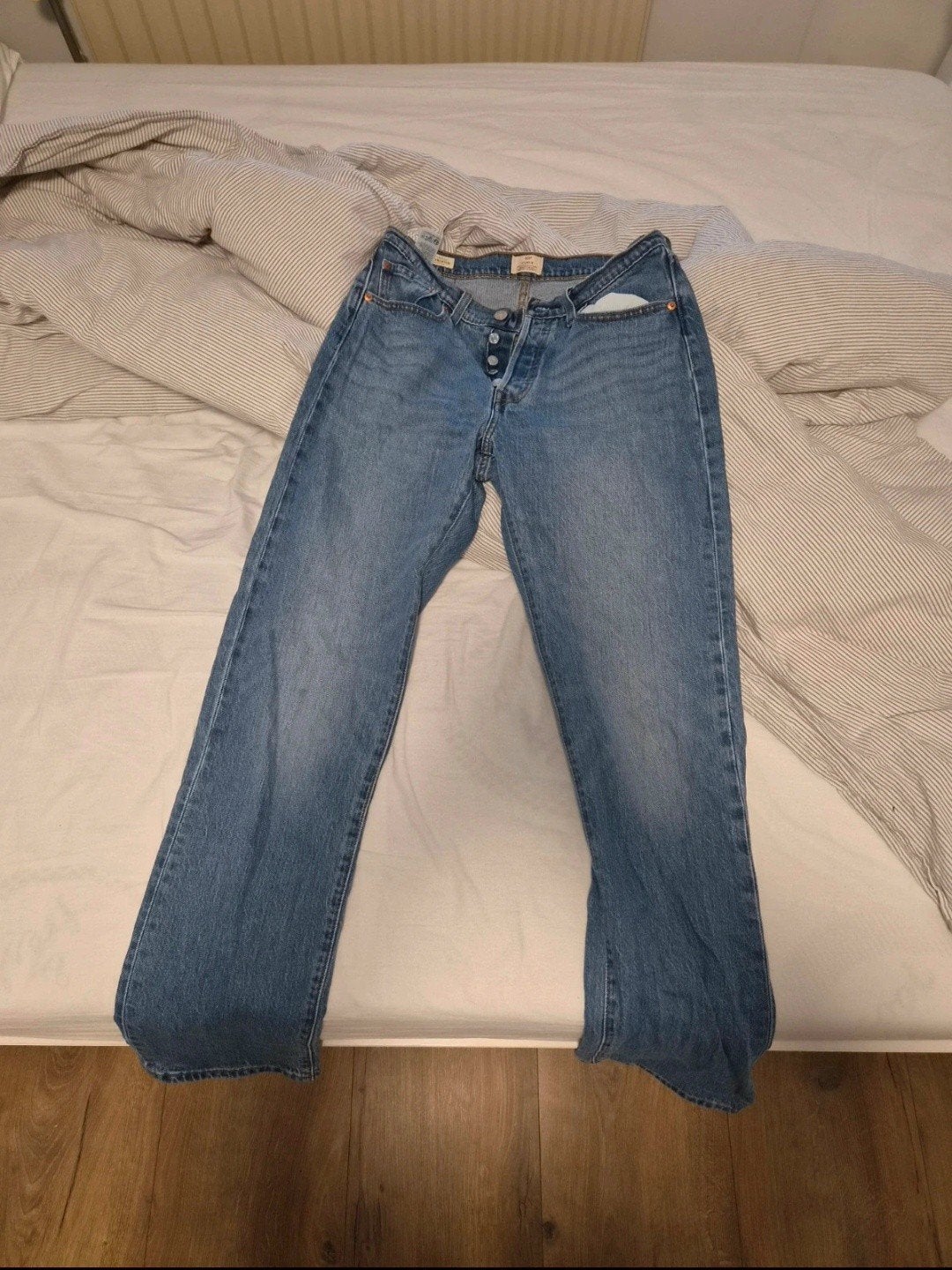 Levi's 501 Curve Jeans W30 L34 middenblauw- Zo goed als nieu, Ophalen, Zo goed als nieuw, Blauw, W30 - W32 (confectie 38/40)