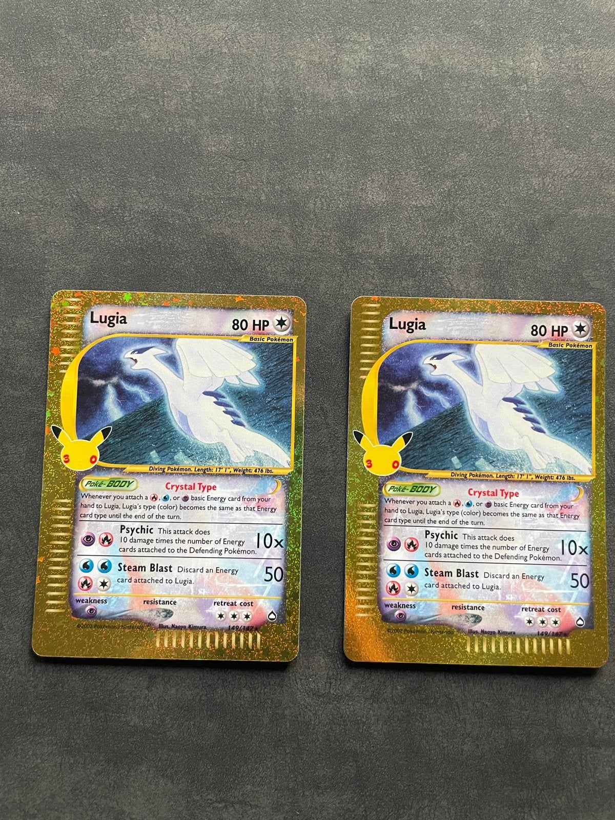 Lugia 30C AQ149, Ophalen of Verzenden, Zo goed als nieuw, Losse kaart, Foil