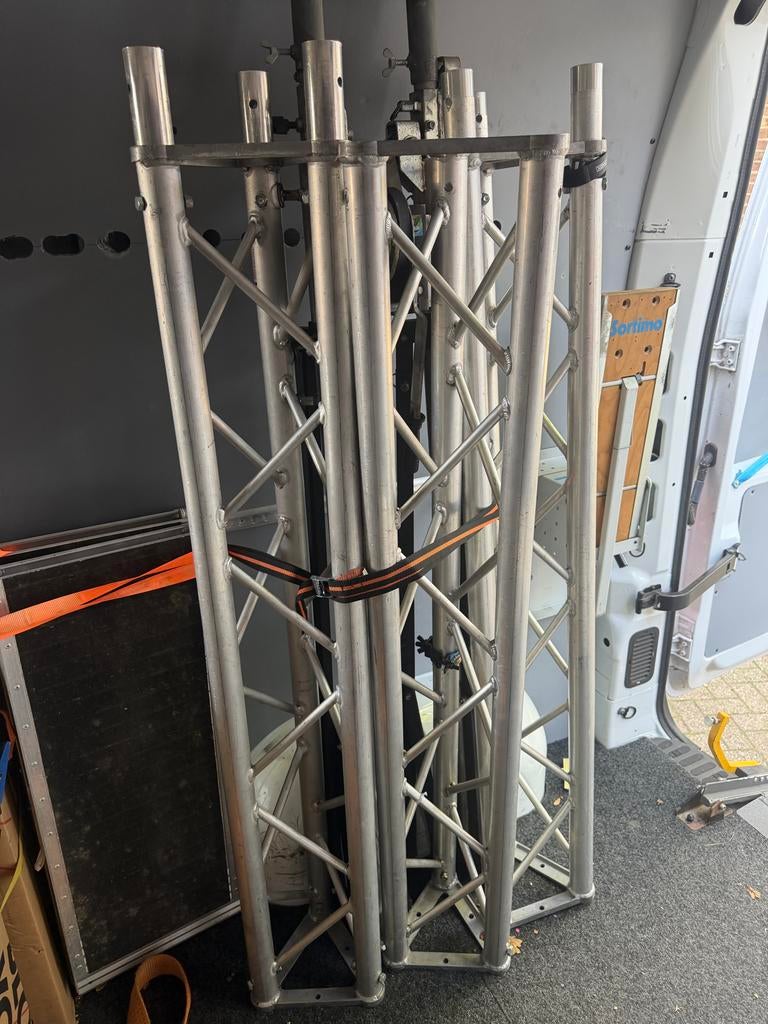 3 stuks truss, podiumbouw, lichtinstallatie, Ophalen of Verzenden, Gebruikt, Overige typen