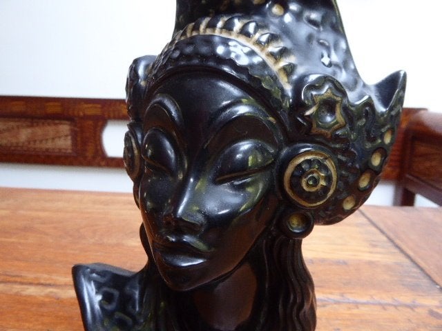Keramiek lamp, Balinese dame, Antiek en Kunst, Ophalen of Verzenden