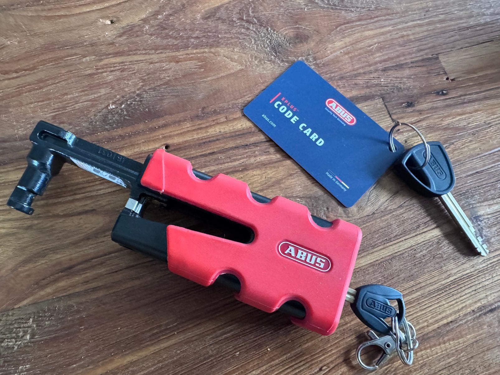 Abus, motorslot, 77 sledg. Zgan., Motoren, Accessoires | Sloten, Ophalen of Verzenden, Zo goed als nieuw