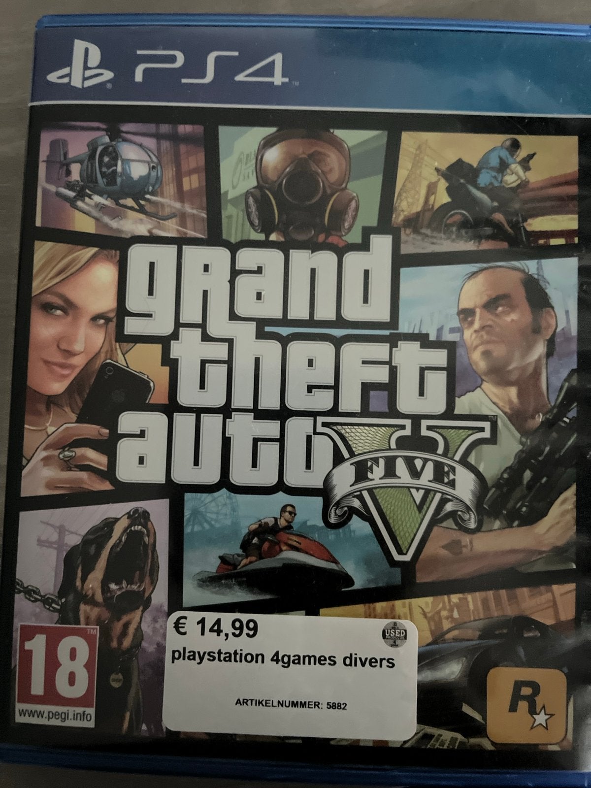 Grand Theft Auto V (GTA 5) PS4 - Zo goed als nieuw, Avontuur en Actie, Online, Vanaf 18 jaar, 1 speler