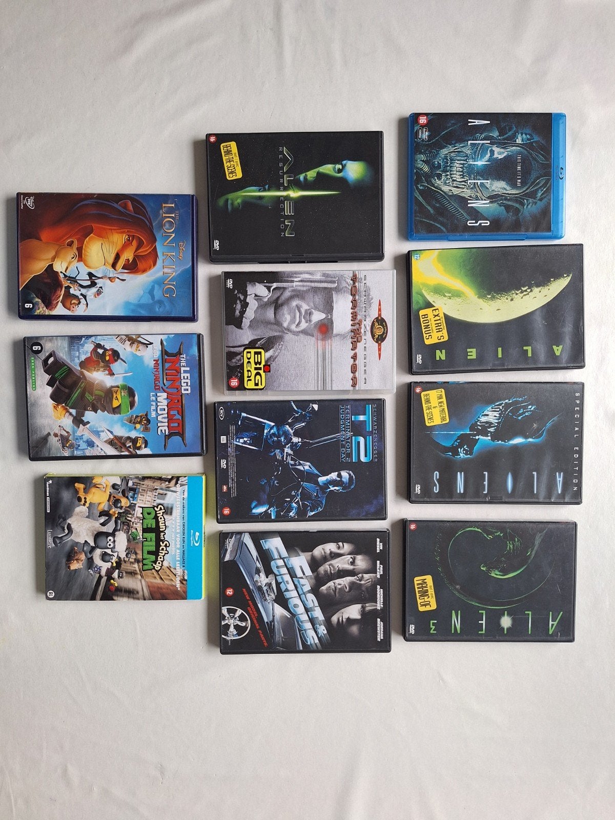 Diverse DVD en Blu-ray films: Alien, Terminator, Disney, Ophalen of Verzenden, Gebruikt, Inclusief doosje, Nederlands