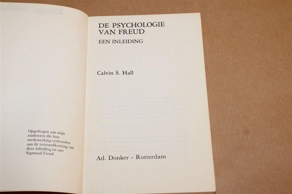 De Psychologie van Freud — Een Inleiding, Hall 1981, Boeken, Ophalen of Verzenden, Gelezen, Ontwikkelingspsychologie