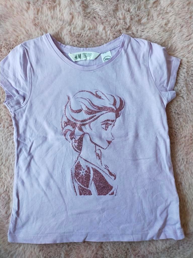 Zgan! Supermooi lila Frozen Elsa shirt van H&M! Mt. 110/116, Meisje, H&M, Ophalen of Verzenden, Zo goed als nieuw