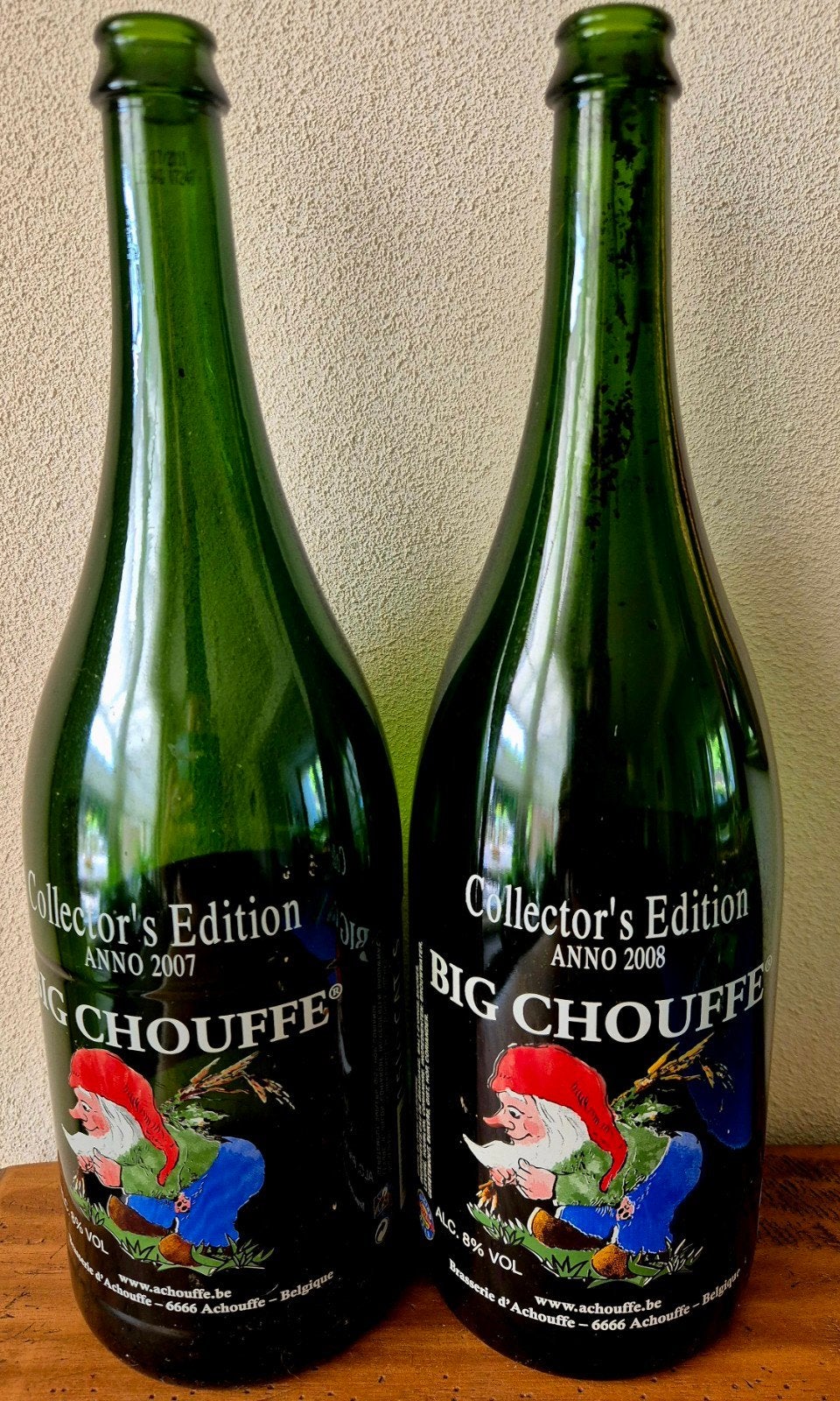 Lege BIG CHOUFFE fles bier 2007+2008 collectors edition 1,5L, Ophalen of Verzenden, Zo goed als nieuw, Flesje(s), Overige merken