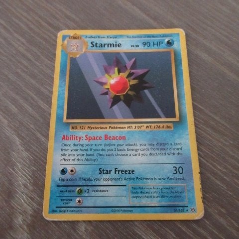 pokemon kaart starmie 31/108 2016, Ophalen of Verzenden, Gebruikt, Losse kaart