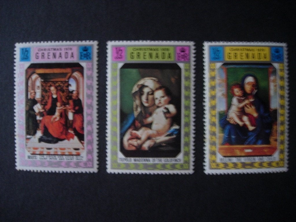 Grenada kerstzegels 1970 3 zegels uit een serie van 8, Verzenden, Postfris, Midden-Amerika