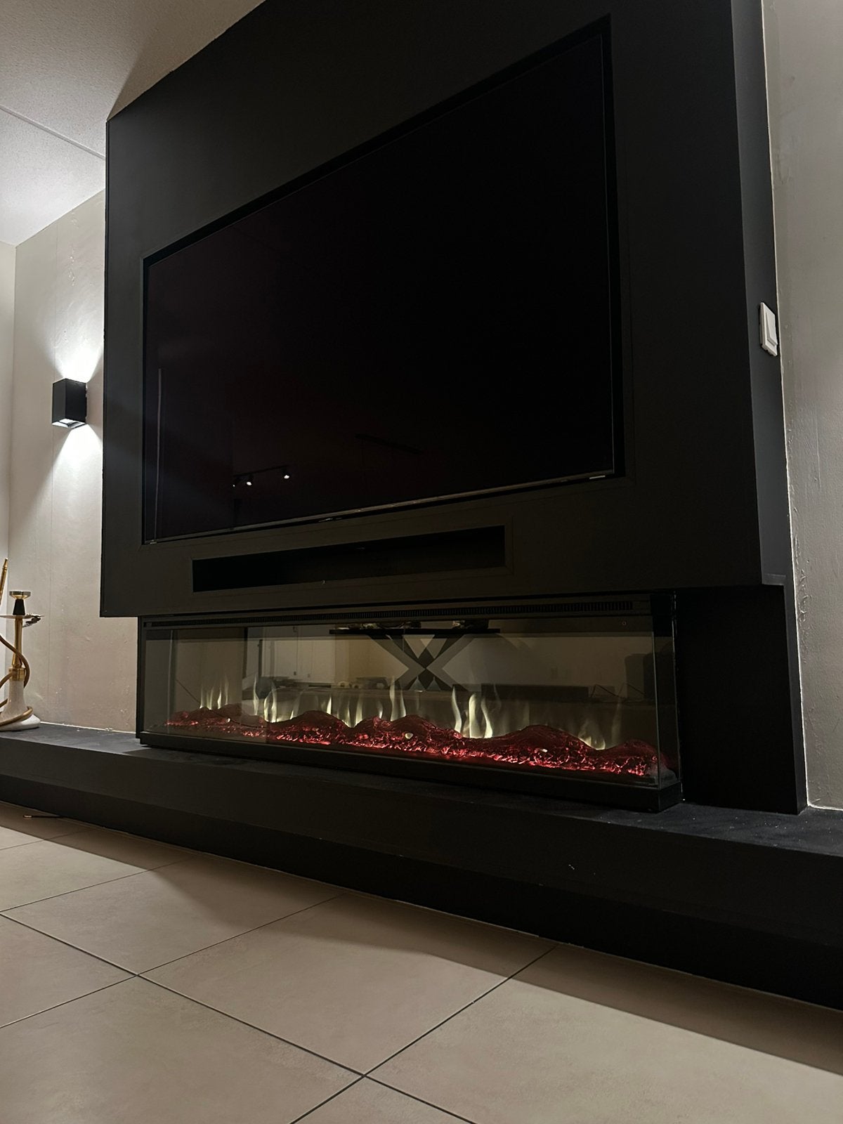 Elektrische open haard met verwarming!!, Ophalen, Zo goed als nieuw, Vrijstaande haard, Elektrische haard