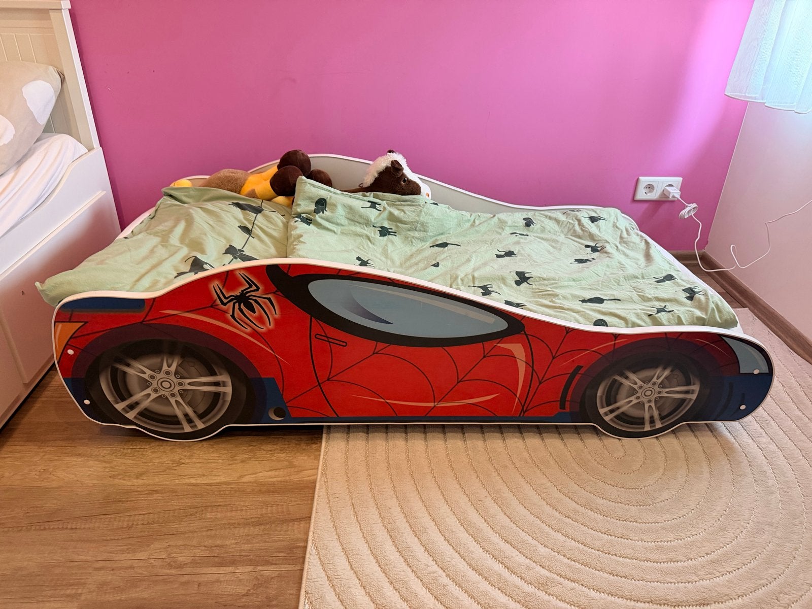 Spiderman kinderbed 70x140 cm incl matras met lattenbodem, Ophalen, Gebruikt, 70 tot 85 cm, 140 tot 160 cm