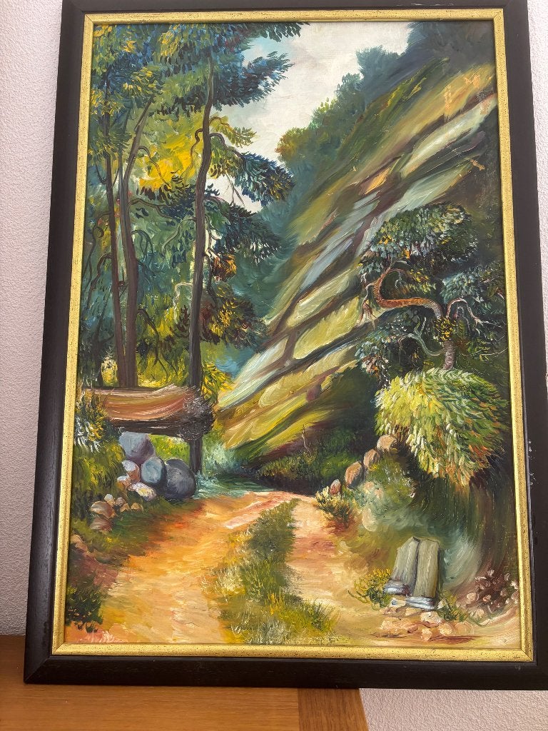 Schilderij Bhutan, Antiek en Kunst, Overige stijlen, Doek, Ophalen of Verzenden, Landschap
