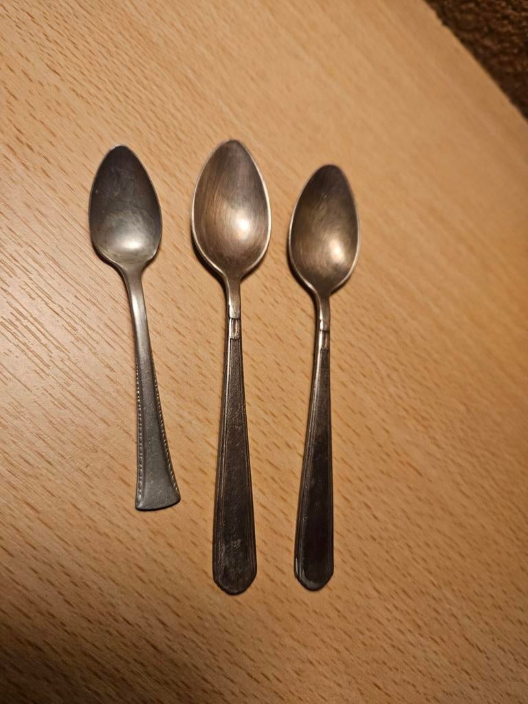 Vintage Gero & Meyer Verzilverde Theelepels Set, Antiek en Kunst, Antiek | Bestek, Ophalen of Verzenden