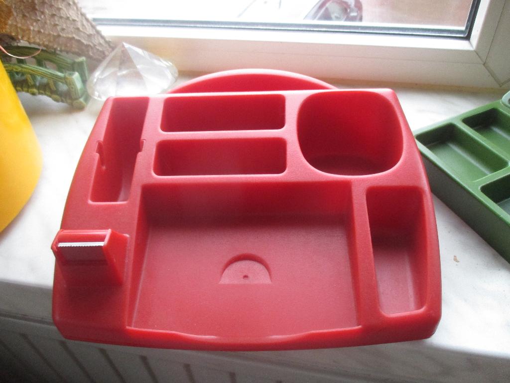 bureau item organizer rood jaren 70 design vintage retro, Ophalen of Verzenden, Huis en Inrichting