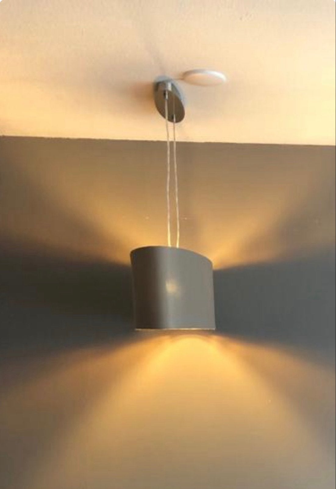 Moderne hanglamp grijs - perfect voor elke kamer, Ophalen, Nieuw, E27 (groot), Modern