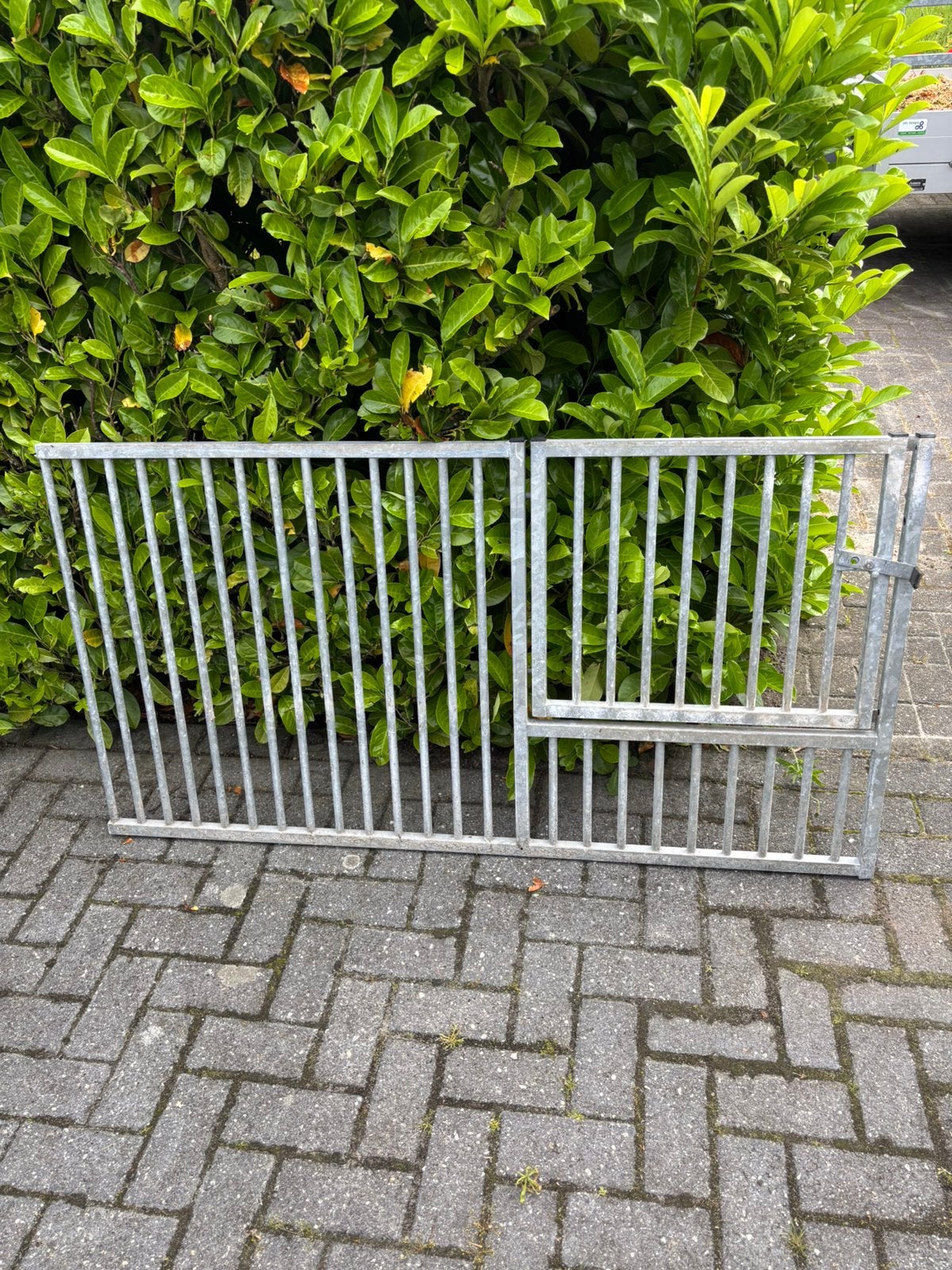 Puppy hekwerk kennel deel, Ophalen, Met poort, Gebruikt, Spijlenhekwerk
