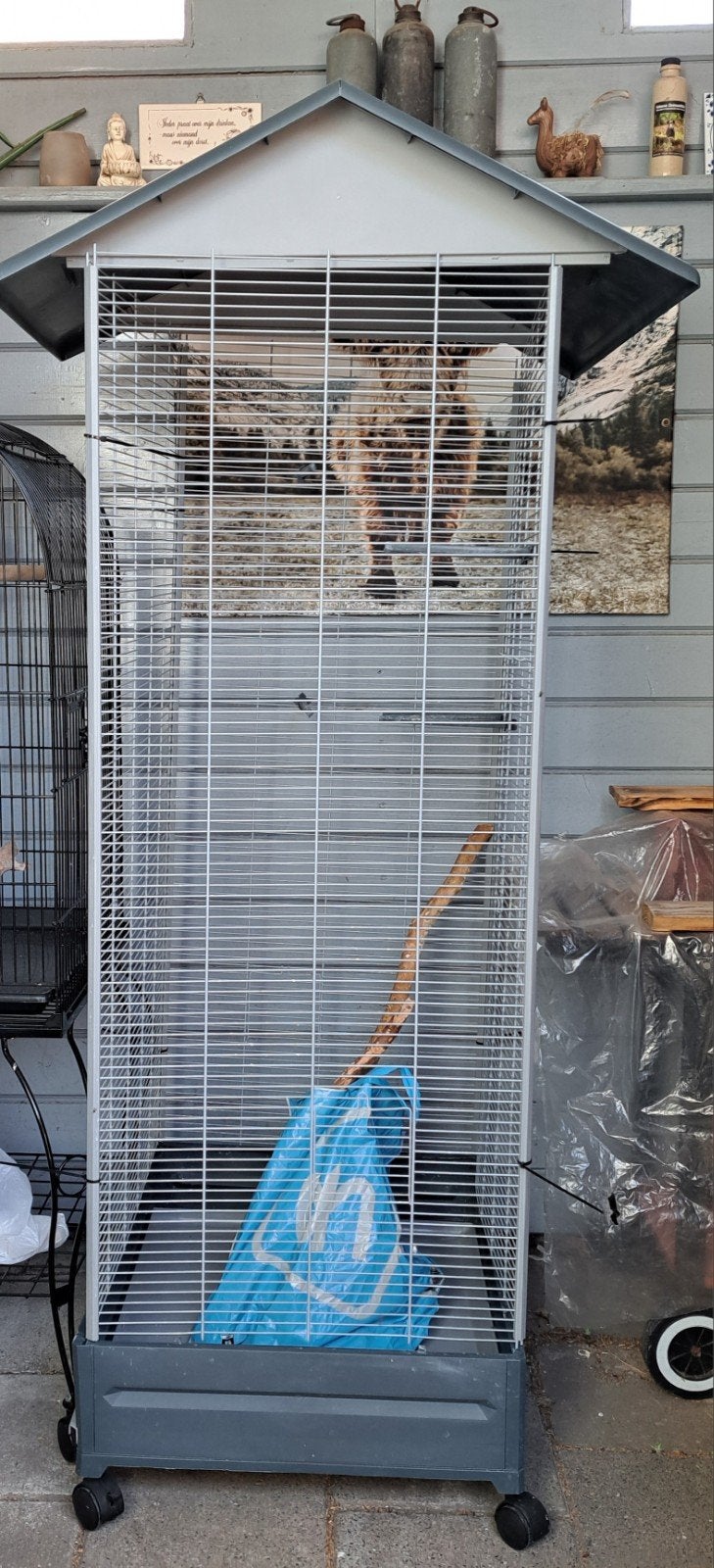binnen voliere, grijs, Dieren en Toebehoren, Ophalen, Zo goed als nieuw, Overige materialen, Volière