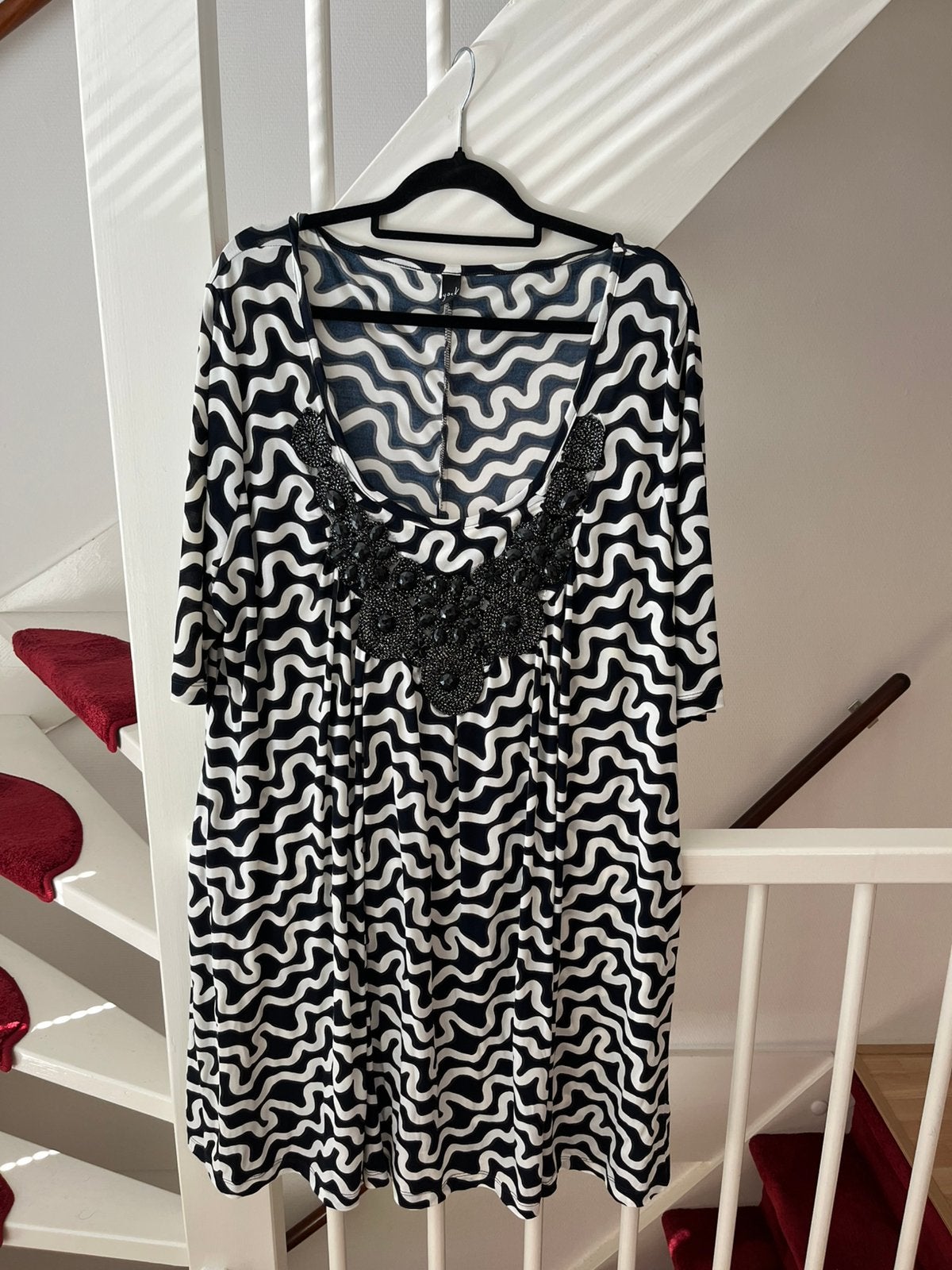 Yoek tuniek 50/52/54, Verzenden, Zo goed als nieuw, Zwart, Blouse of Tuniek