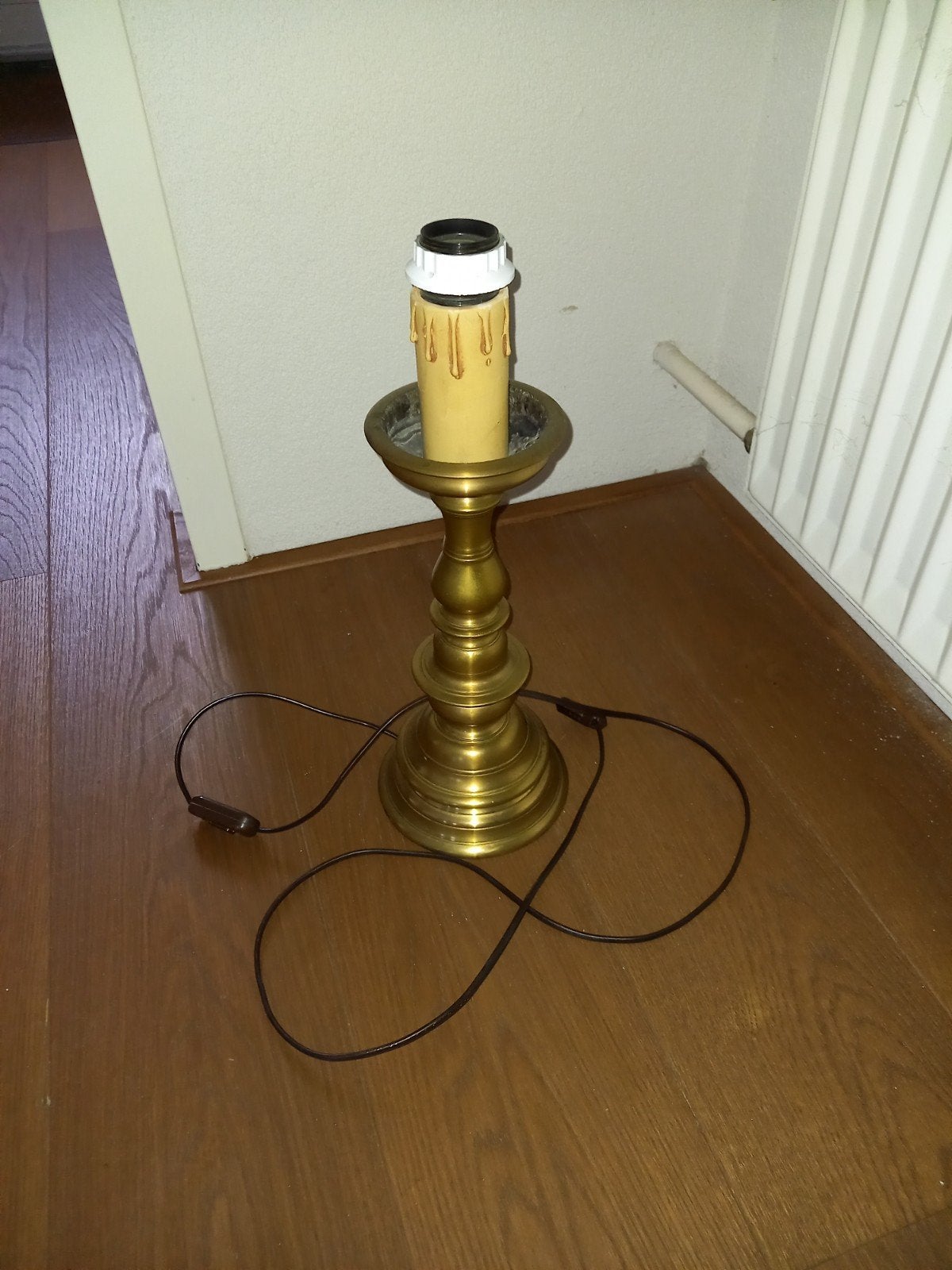 Voet schemerlamp, Met schakelaar, Gebruikt, Ophalen of Verzenden, Metaal