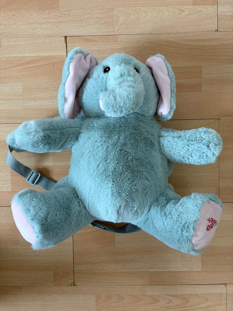 Kinder rugtas pluche olifant. FlapperS ZGAN, Ophalen of Verzenden, Zo goed als nieuw, Overige merken, 30 tot 45 cm
