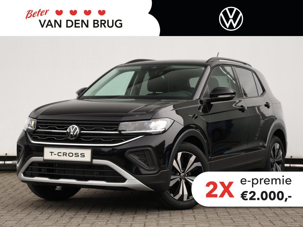 Volkswagen T-Cross Life Edition 1.0 TSI 95 PK Camera | PDC |, Auto's, Volkswagen, Voorwielaandrijving, Euro 6, 95 pk, Zwart