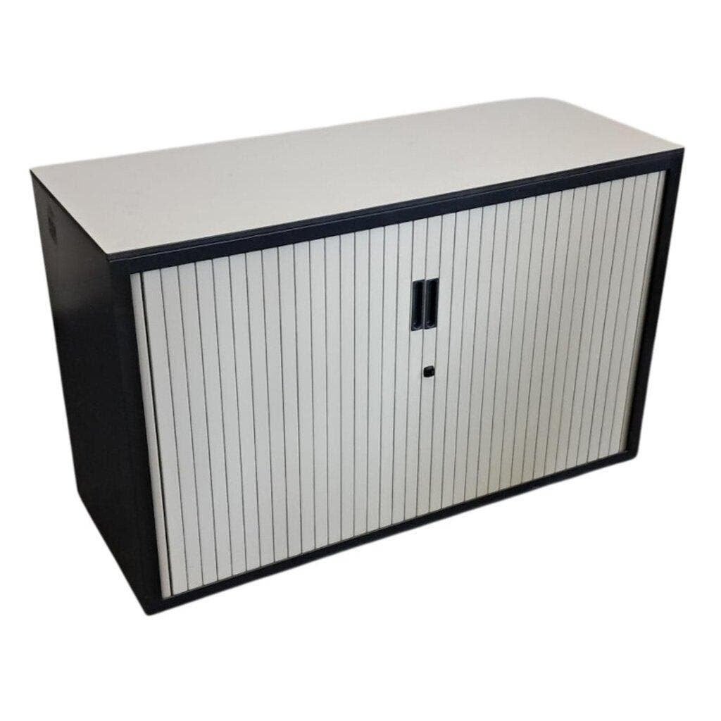 Aspa Roldeurkast Zwart Lichtgrijs 75 x 120 x 47, Gebruikt, 100 tot 150 cm, Ophalen of Verzenden, Met slot