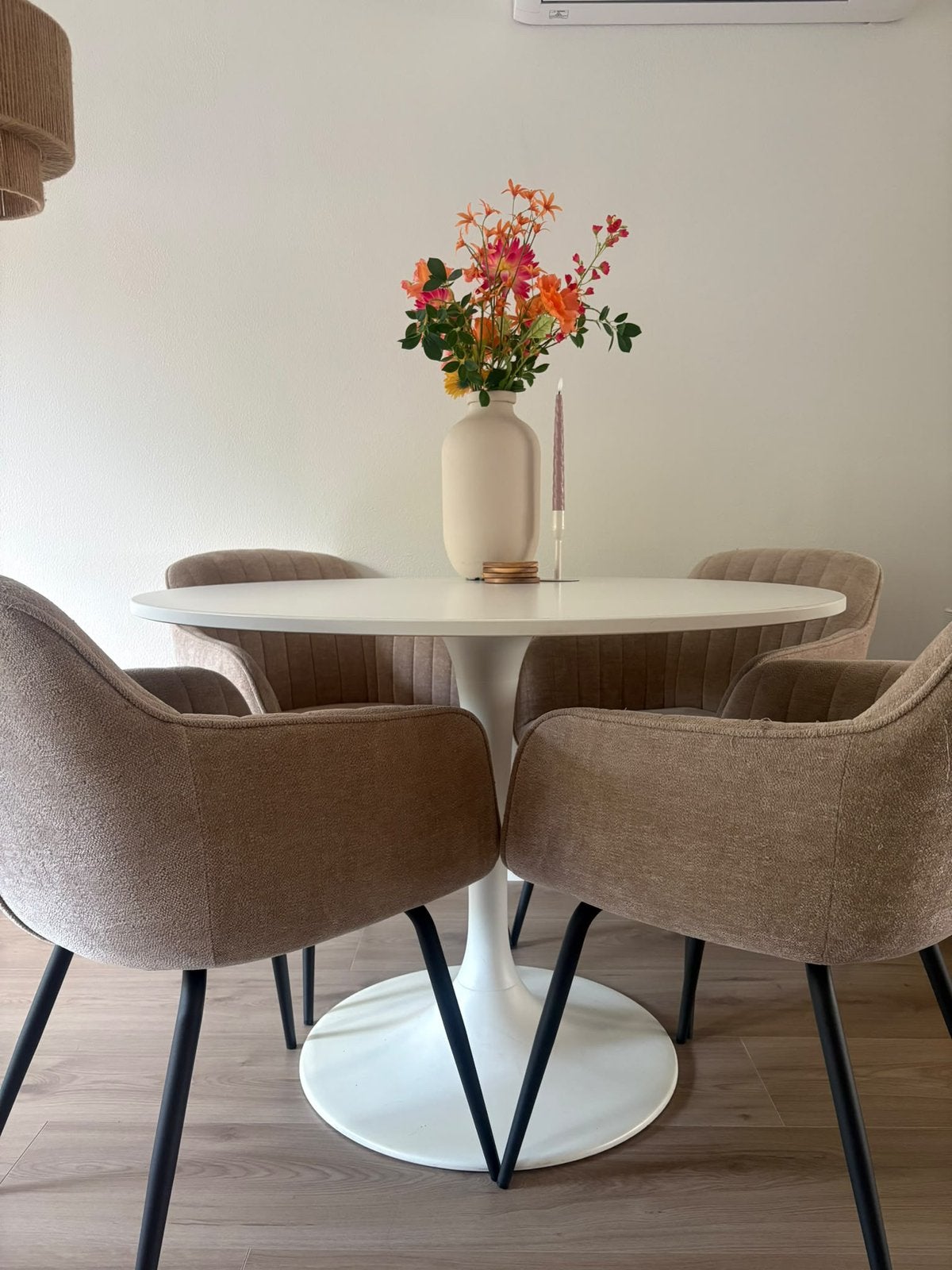 DOCKSTA Ikea tafel rond wit (zonder stoelen!), Ophalen, 100 tot 150 cm, Rond, 50 tot 100 cm