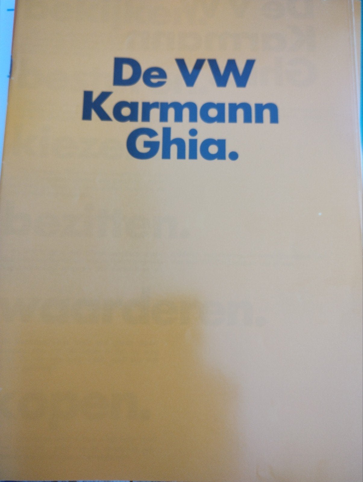 VW Karmann Ghia Brochure - Origineel uit 1972, Volkswagen AG, Nieuw, Ophalen of Verzenden, Volkswagen