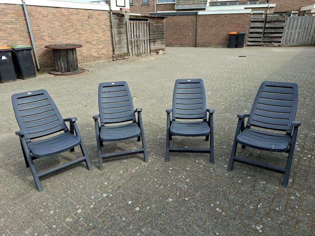 Tuin stoelen, Ophalen, Gebruikt, Kunststof, Verstelbaar