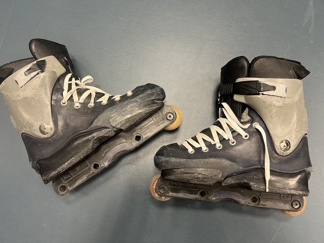 USD TEAM stunt skates vintage mt. 44/45, Gebruikt, Ophalen of Verzenden, Inline skates 4 wielen, Powerslide