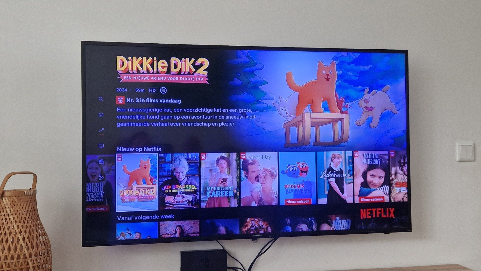 Samsung UE55MU6100 Smart TV met wandbeugel, Ophalen, 50 Hz, Samsung, 100 cm of meer