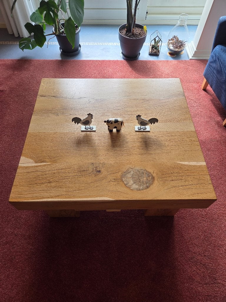 Bijzet – Salontafel., Huis en Inrichting, Tafels | Salontafels, Ophalen, 50 tot 100 cm, Eikenhout, 50 tot 100 cm
