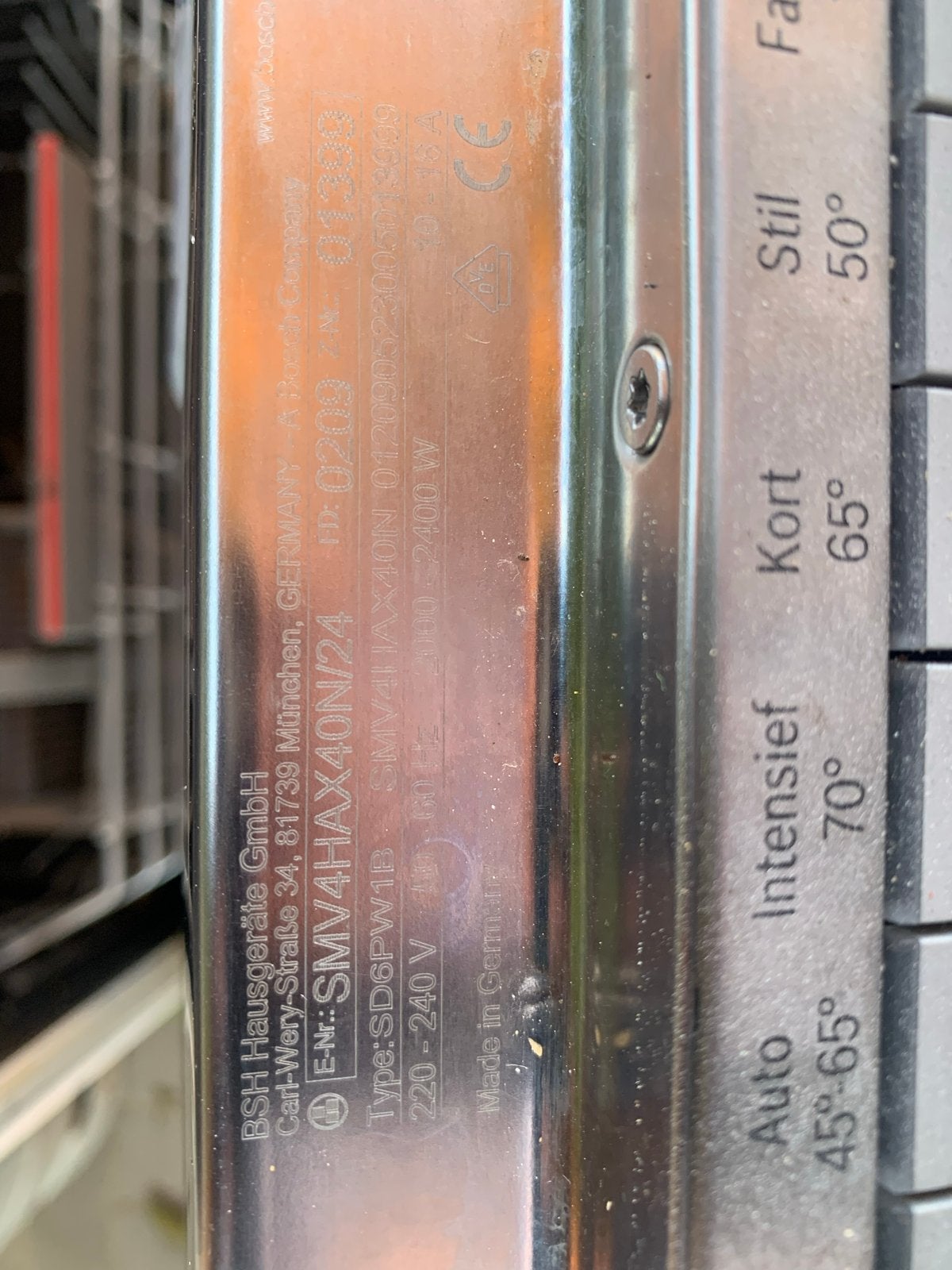 Bosch SMV4HAX40N/24 Inbouw Vaatwasser, Witgoed en Apparatuur, Vaatwasmachines, Gebruikt, 60 cm of meer, Eco programma, Ophalen of Verzenden