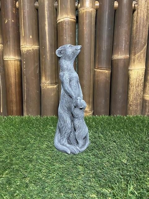 Stokstaartje nr.219, Tuin en Terras, Tuinbeelden, Nieuw, Dierenbeeld, Beton, Ophalen