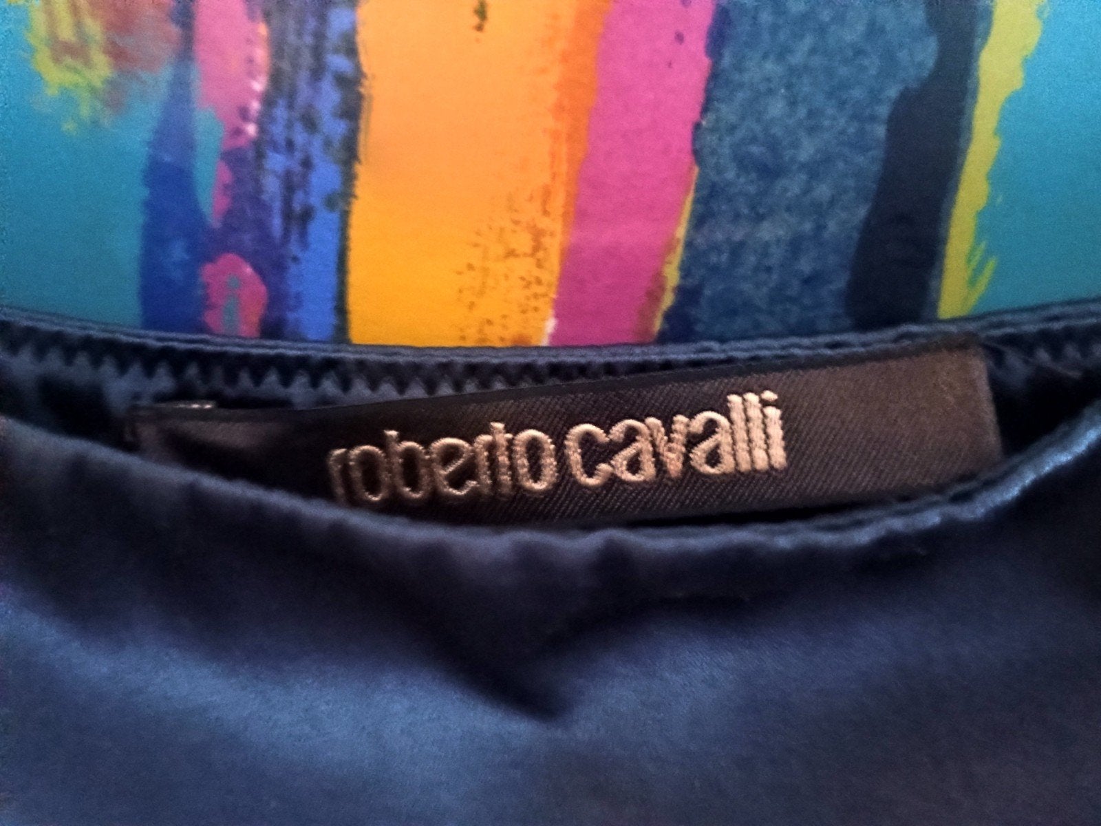 Roberto Cavalli blouse zijde blauw IT42, Blauw, Nieuw, Ophalen of Verzenden, Maat 36 (S)