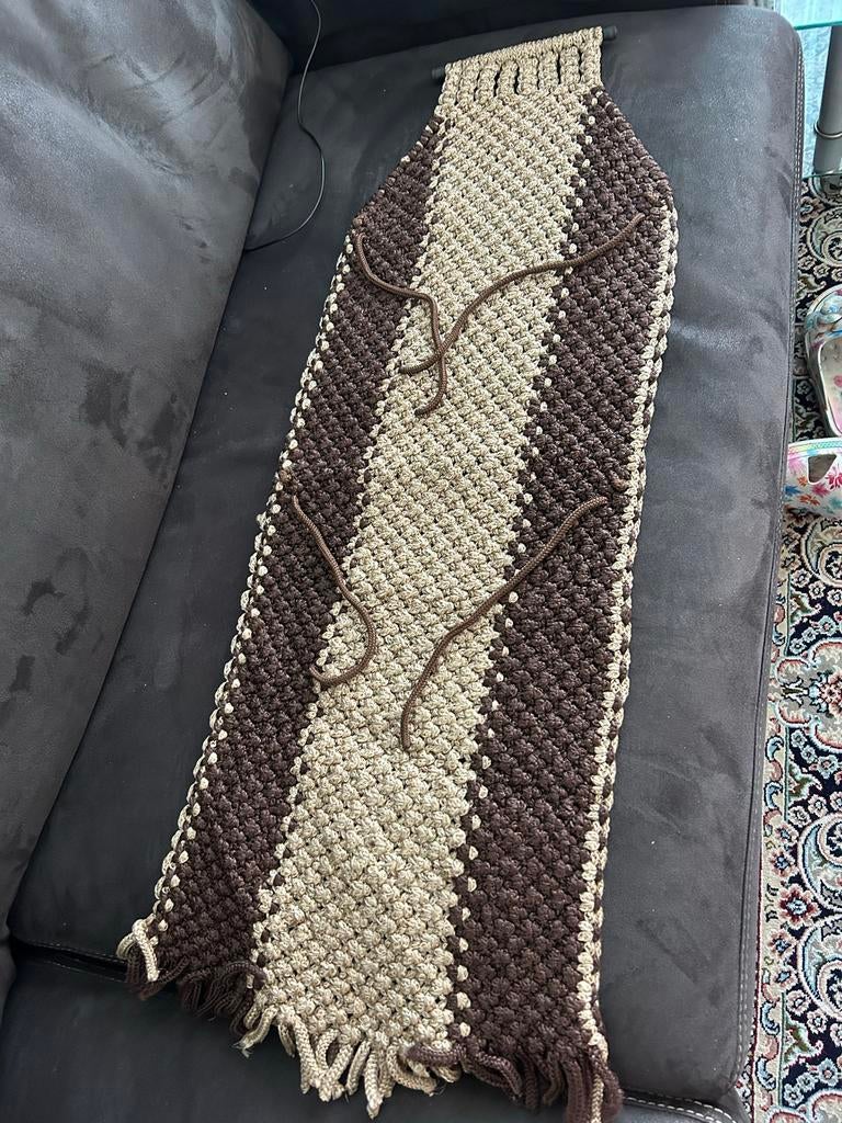 Macramé stoelhoes autostoel kussen gehaakt, Ophalen of Verzenden, Nieuw