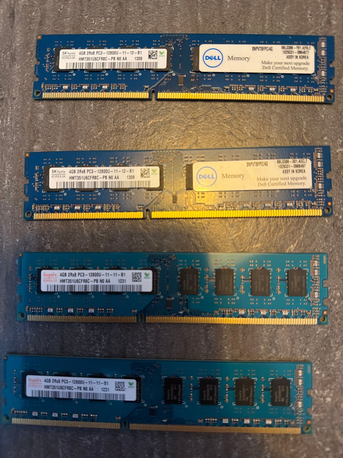 4x 4GB DDR3 RAM Geheugenmodules (16GB Totaal), Computers en Software, Gebruikt, DDR3, Ophalen of Verzenden, Desktop