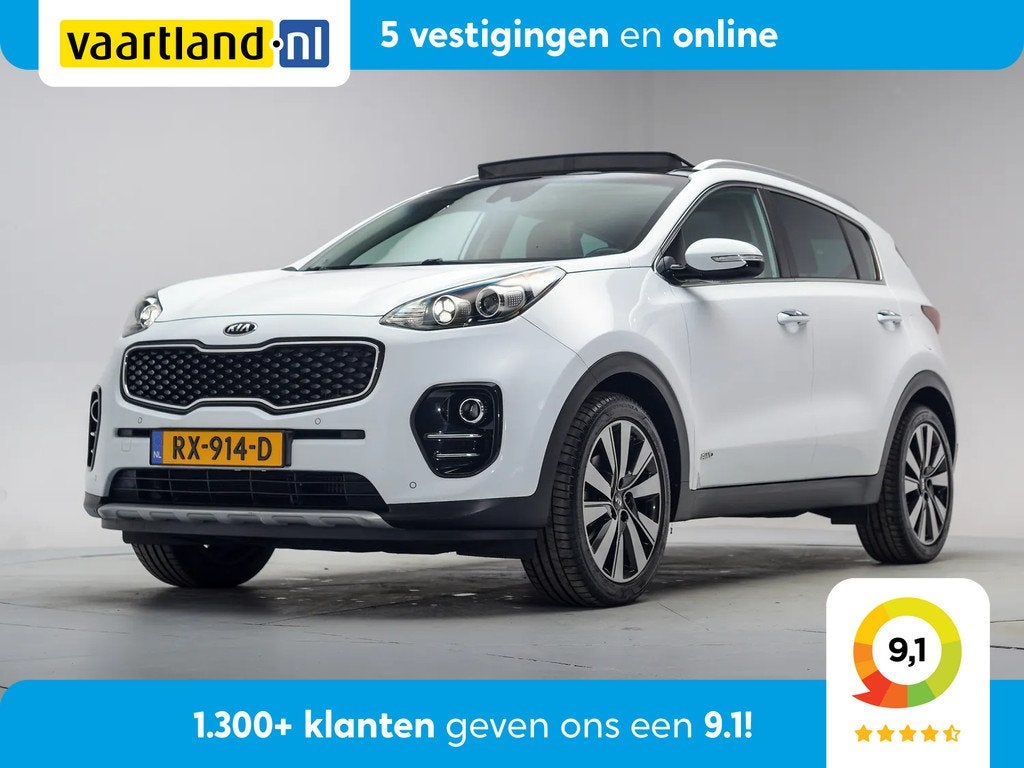 Kia Sportage 1.6 T-GDI 4WD DynamicPlusLine Aut. [ Panorama N, Auto's, Gebruikt, 1591 cc, 4 cilinders, Wit