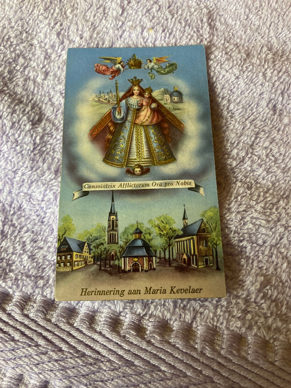 vintage devotie prentje Kevelaer, Ophalen of Verzenden, Zo goed als nieuw, Kaart of Prent