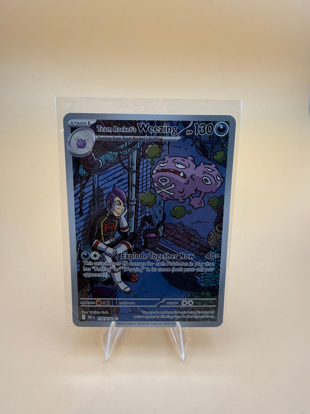 Team Rocket's Weezing DRI 199/182, Ophalen of Verzenden, Zo goed als nieuw, Losse kaart