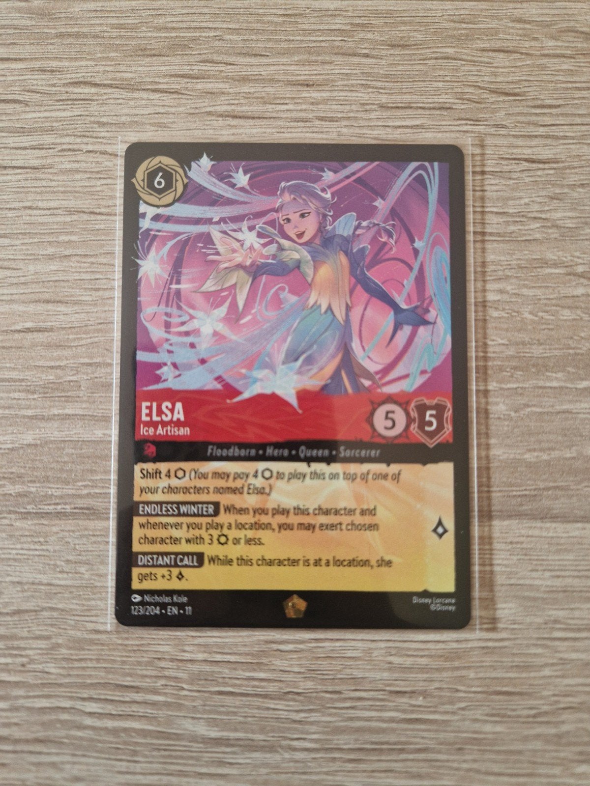Elsa ice artisan #123 11WSP lorcana disney, Ophalen of Verzenden, Zo goed als nieuw, Losse kaart