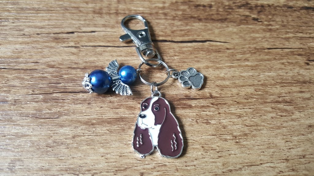 Sleutelhanger Engelse springer spaniël emaille met guardian, Dieren en Toebehoren, Overige merken, Verzenden, Nieuw, Overige typen