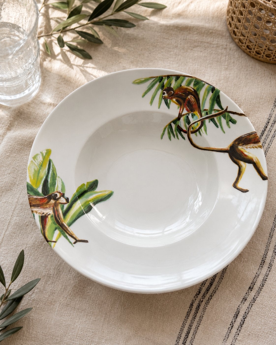 Catchii pastaborden met tropisch dessin – set van 5, Ophalen, Zo goed als nieuw, Bord(en), Overige stijlen