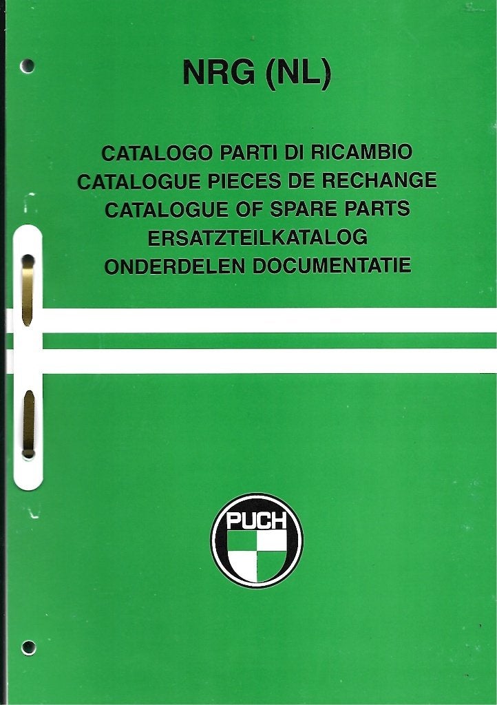 Puch NRG onderdelenboek scooter (3071z) bromfiets, Ophalen of Verzenden, Zo goed als nieuw