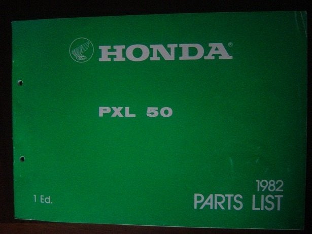 Honda PXL50 1982 moped parts list PX-L 50, Ophalen of Verzenden, Gebruikt