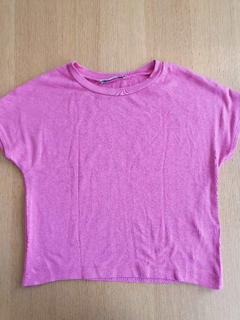 roze crop top maat S, Kleding | Dames, Tops, Zara, Ophalen of Verzenden, Zo goed als nieuw, Korte mouw