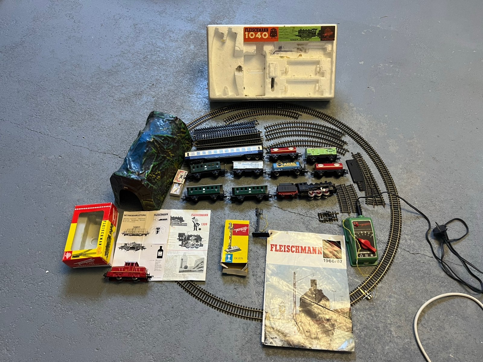 Nostalgisch Fleischmann HO modeltreinset uit de jaren 60 ., Gebruikt, Gelijkstroom, Fleischmann, Wagon