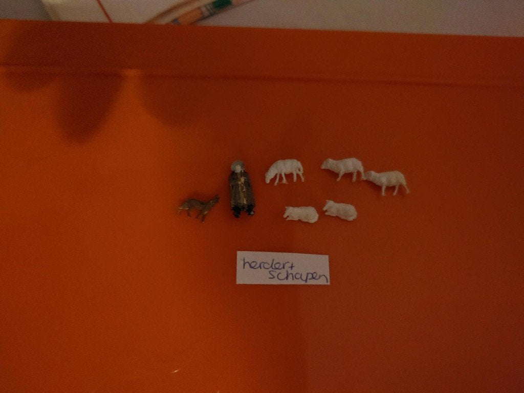 schaapsherder met hond en 5 schapen, Overige merken, Gebruikt, Gelijkstroom, Overige typen