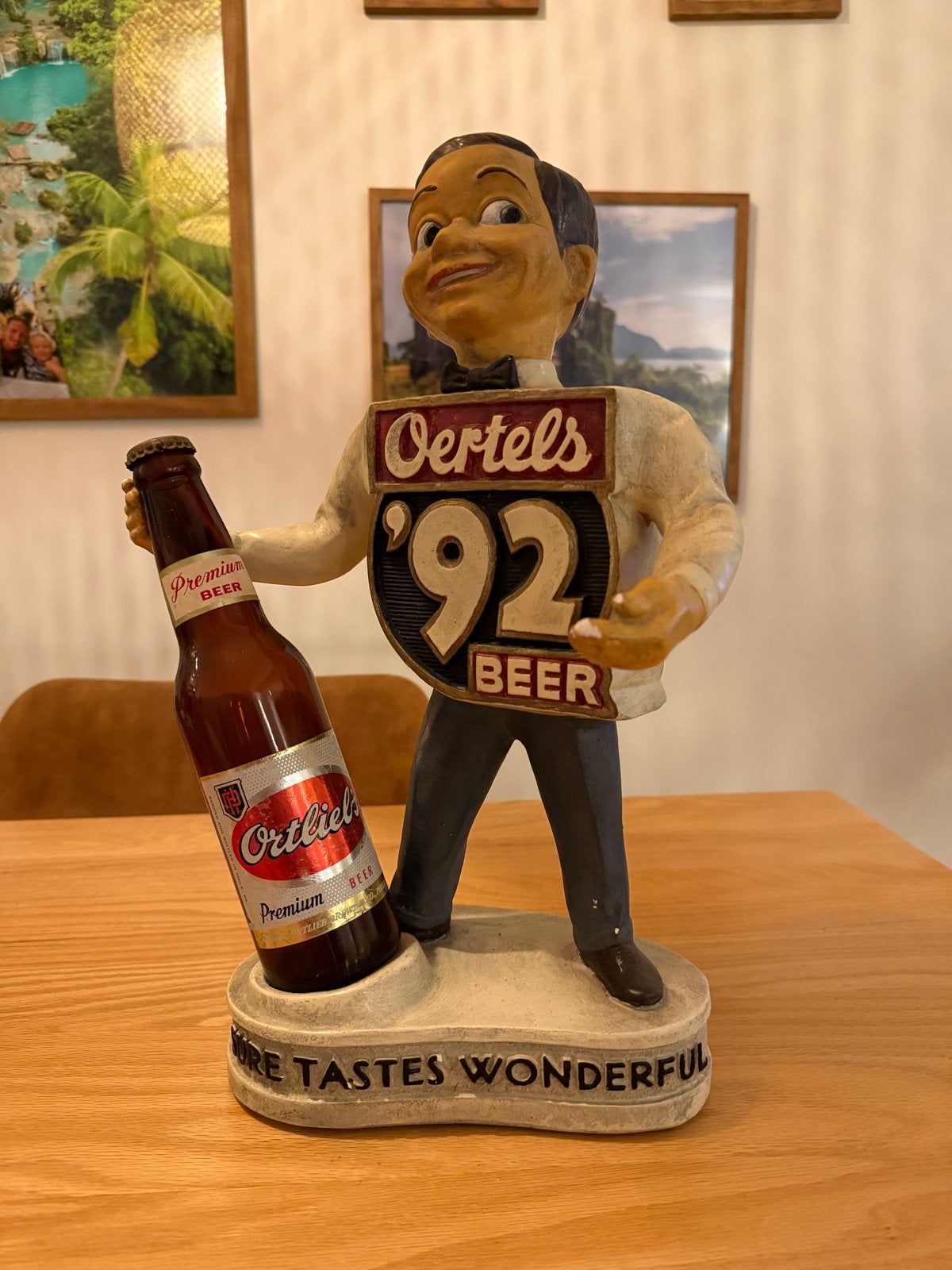 Zeldzaam 1954 Oertels Bier Brouwerij Beeld - Amerikaans Impo, Ophalen, Gebruikt, Reclamebord